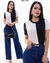 BLUSA VIZCOSA BICOLOR MANGA CORTA 18760 - comprar en línea