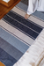 Tapete Beira Cama Listrado Azul 0,90x1,50