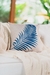 Capa de Almofada Linho Folhagem Azul - 43x43 - comprar online