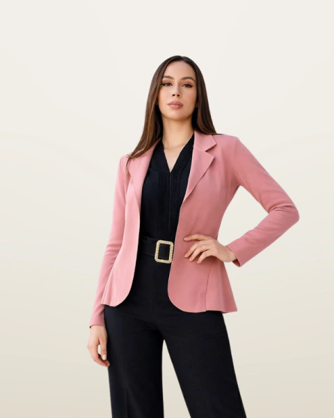 Blazer malha rosa chiclete M - comprar online
