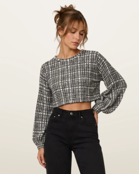 Moletom cropped pied-de-poule Sly Wear M