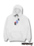 Moletom com capuz branco, SUN & MOON