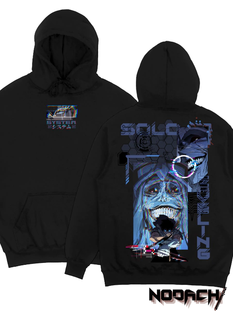 Moletom com capuz preto, SYSTEM - comprar online