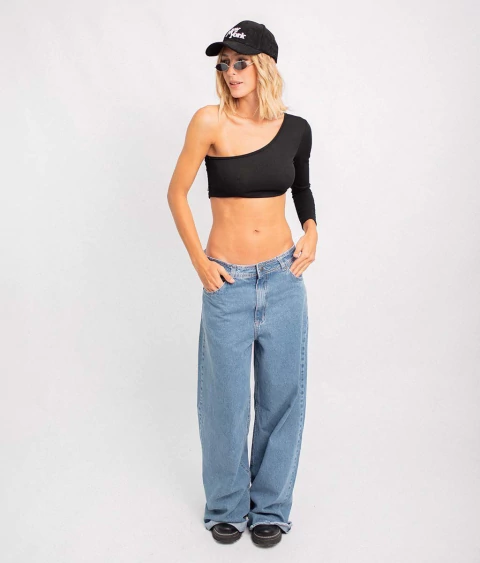 Jean recto rigido deflecado - comprar online