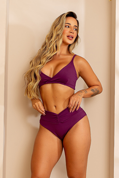 Conjunto biquíni top transpassado e calcinha cós alto fio duplo - Odalisca - ref:0151 - comprar online