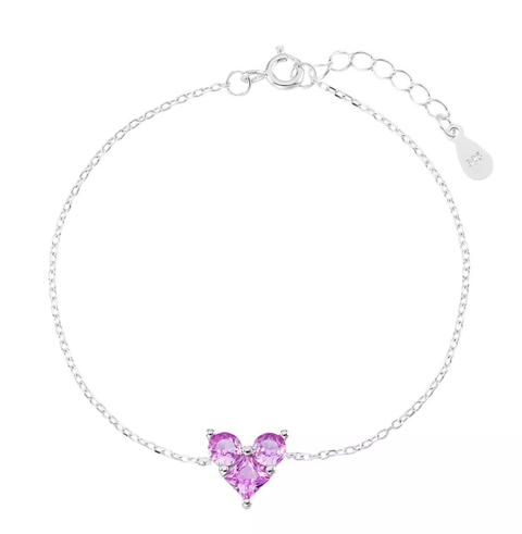 Pulseira Coração Shine Pink