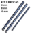 Kit 3 brocas concreto 6,8 e 10 mm encaixe para mandril