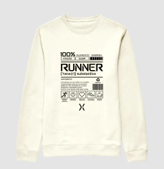 Moletom Runner Feminino Off White | Casual Esportivo Next Level - comprar online