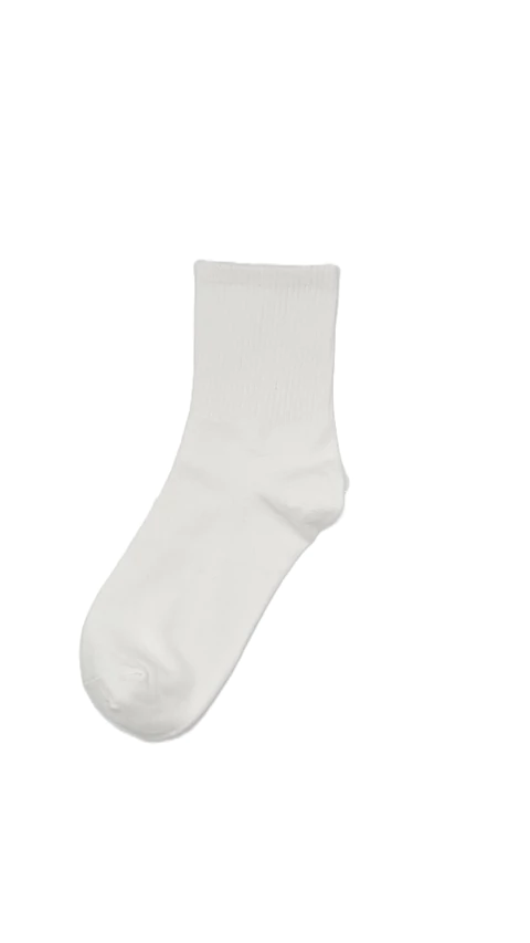 Meias lisas 95% algodão - Branca - comprar online