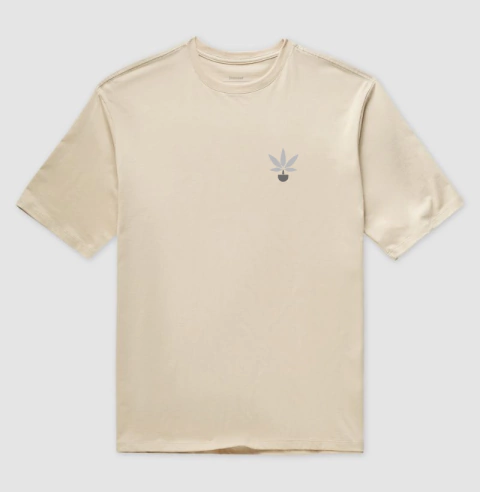 Camiseta oversized - Planta cinza - comprar online