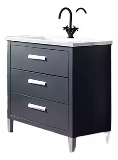 Vanitory Mueble De Baño Pie Zamba 80cm 3 Cajones - comprar online