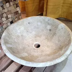 Bacha De Apoyo Piedra Roma Carrara Artesanal en internet