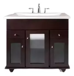 Mueble de Baño Maral de Pie con Vidrio 80cm Marmoreo - tienda online