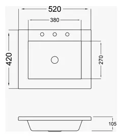 Imagen de Mueble de Baño Pie Vpl Litoral Blanco