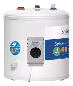 Termotanque Electrico Zafiro Blanco 40lts Señorial