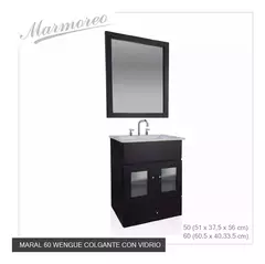 Vanitory Maral Colgante con Vidrio Marmoreo