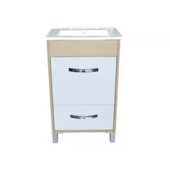 Mueble De Baño De Pie Space 60cm Roble y Blanco Campi - comprar online