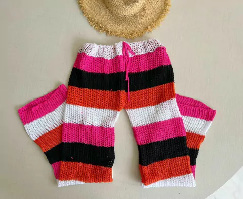 CALÇA ARRASTÃO - BRANCA, PINK, PRETA, LARANJA