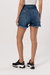 Short Azul Con Ruedo Rebatido - Gabucci
