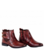 BOTA PERLATTO CANO BAIXO LUNA COURO ROSSO PINCELADO