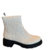BOTA COTURNO VICENZA COURO VERNIZ OFF WHITE