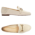 MOCASSIM BRANCO COURO BRIDÃO METÁLICO AREZZO - loja online