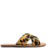 Rasteira Anacapri Tiras Cruzadas Couro Onça Animal Print - comprar online