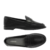 Mocassim Preto Couro Bico Redondo Tira - loja online