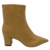 Bota Nude Couro Cano Curto Bico Fino