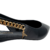 Sapatilha Carrano Slingback Chain Charm Couro Preto - Gata De Botas