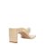 OPEN MULE CARRANO THONG PUFFY SALTO PILAR COURO AMARELO MANTEIGA na internet