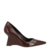 SCARPIN ANABELA LUIZA BARCELOSEM COURO VERNIZ CAFÉ - comprar online