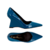 SCARPIN ANABELA LUIZA BARCELOS EM COURO AZUL DENIM