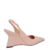 SCARPIN SLINGBACK LUIZA BARCELOS ANABELA EM COURO ROSA CASHMERE - Gata De Botas