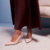 SCARPIN SLINGBACK LUIZA BARCELOS ANABELA EM COURO ROSA CASHMERE
