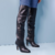 BOTA LUIZA BARCELOS DE SALTO ALTO OVER THE KNEE EM COURO PRETO
