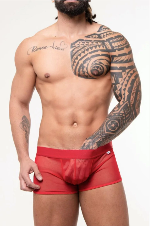 BOXER TULE VERMELHO-Ref.:SD026V