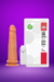ADAO35 Prótese 10 com ventosa e vibro controle remoto - 18,5x4,5 cm na cor pele