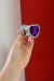 Plug Metal Coração G Roxo