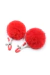 Grampo de Mamilo Pompom Vermelho