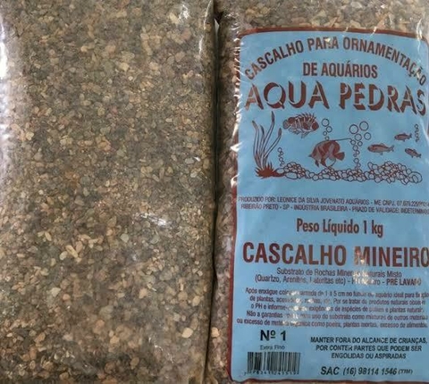 Substrato Cascalho Mineiro 25KG para Aquários