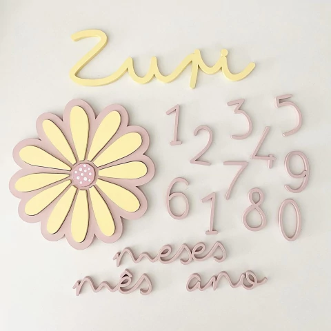 COMBO Kit mêsversario [PÉTALAS] + Letreiro c/ nome - comprar online