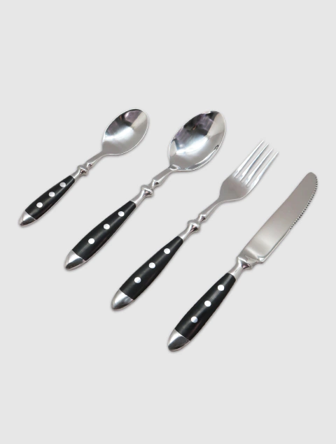 Set Cubiertos Bistro Negro