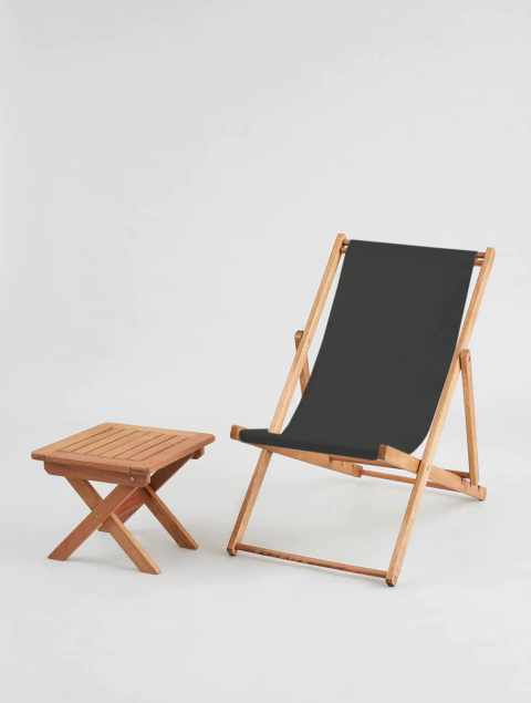 Reposera Iberá Negra Lisa Eucaliptus - comprar online