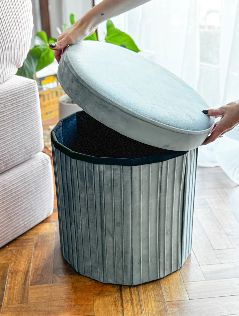 Puff Plegable Redondo 38x38x38cm - comprar online