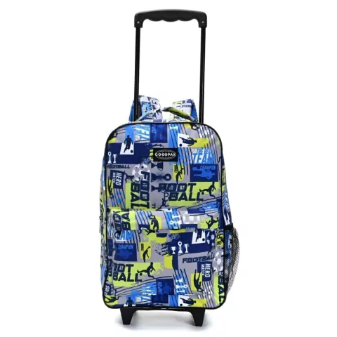 MOCHILA GOODPAK CARRO FUTBOL 2 CIERRES 17 PULGADAS 43X30X17CM COLOR AZUL PRECIO UNITARIO (BTS) (37493)