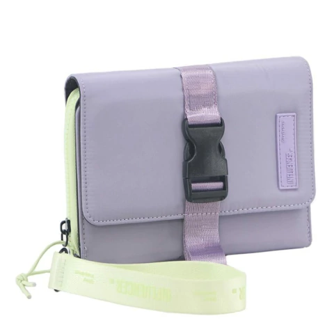 TARJETERO INFLUENCER DE NYLON 18X13X3 COLOR LILA (68B518C)