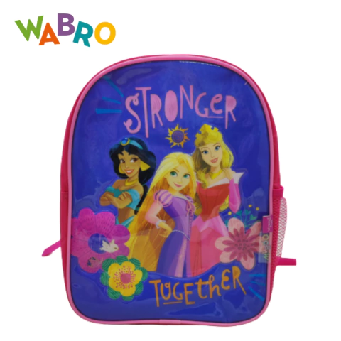 MOCHILA CON CARRO PRINCESAS STRONGER TOGETHER WABRO 24X30X12CM 12 PULGADAS PRECIO UNITARIO (BTS) (W81503)