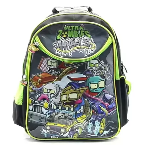 MOCHILA CRESKO ULTRA ZOMBIES 16 PULGADAS 3 CIERRES 40X28X12CM COLOR VERDE PRECIO UNITARIO (BTS) (OM500)