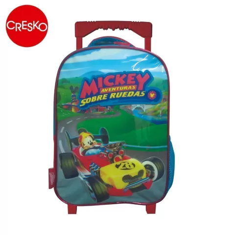 MOCHILA CON CARRO MICKEY 12 PULGADAS - 30X20X13CM PRECIO UNITARIO (BTS) (KM718)